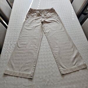 Dockers Women’s Linen Blend Wide Leg Pants Size 8 Beige Ideal Fit
